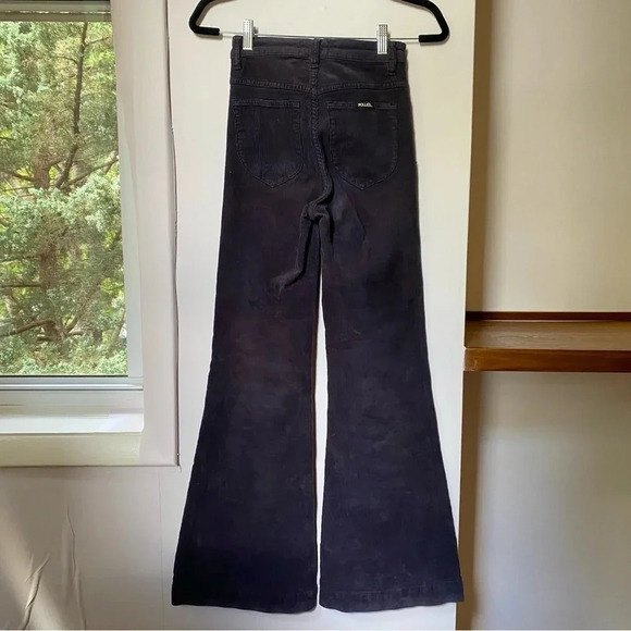 NWT Free People Rolla's East Coast Flare Pants Cord Jeans Purple - Picture 3 of 5